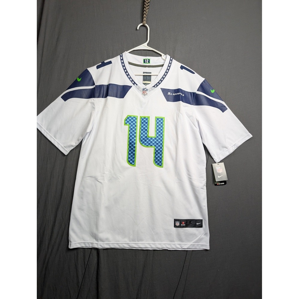Nike Seattle Seahawks DK Metcalf 14 White Jersey Mens Large NFL On Field